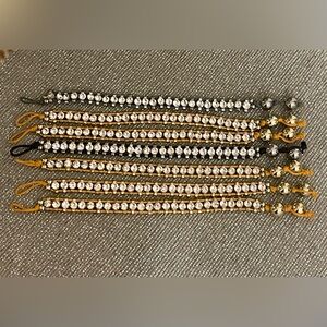 Elegant Gold and Silver Beaded Bracelets